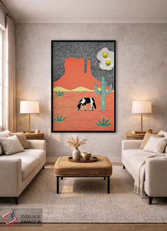 تابلو دکوراتیو ماه با دو زرده اثر نیکولتا پینتس - D2B