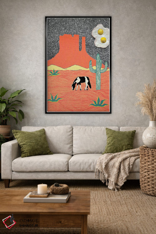 تابلو دکوراتیو ماه با دو زرده اثر نیکولتا پینتس - D3B