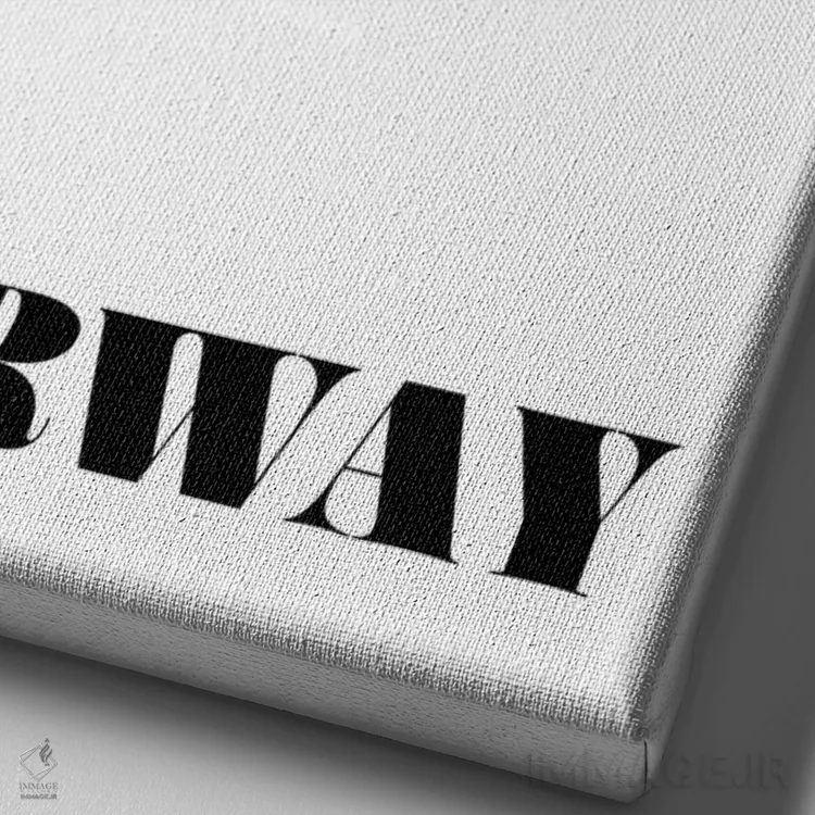 تابلو مدرن برگن اثر نوردیک پرینت استودیو - نمای نزدیک بافت بوم