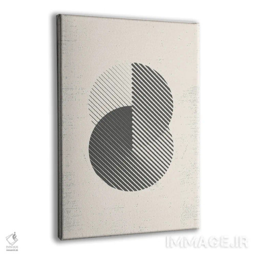 تابلو مینیمال هندسه مدرن نیمه قرن I اثر نوردیک پرینت استودیو - نمای پرسپکتیو محصول