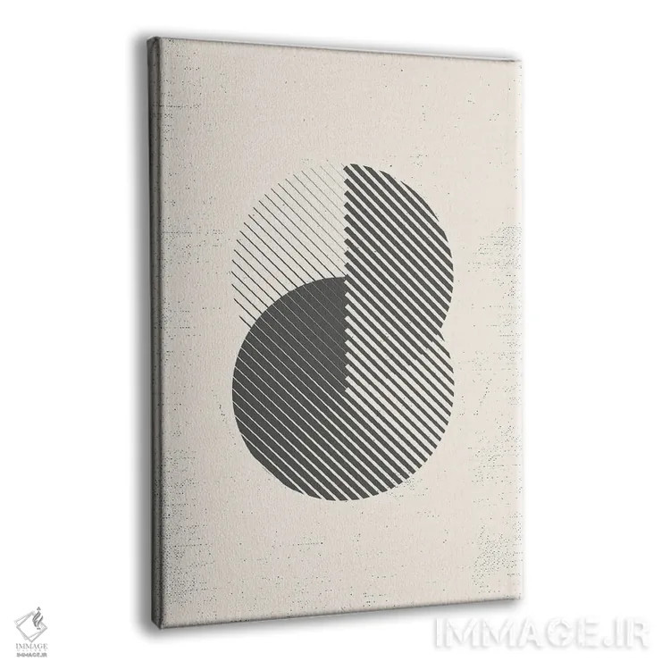 تابلو مینیمال هندسه مدرن نیمه قرن I اثر نوردیک پرینت استودیو - نمای پرسپکتیو محصول