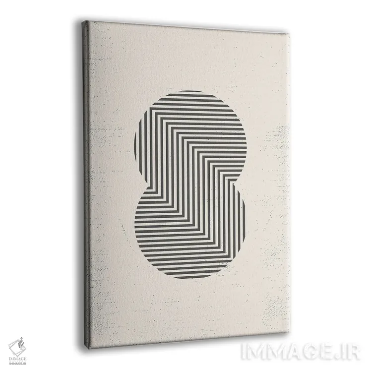 تابلو مینیمال هندسه مدرن نیمه قرن II اثر نوردیک پرینت استودیو - نمای پرسپکتیو محصول