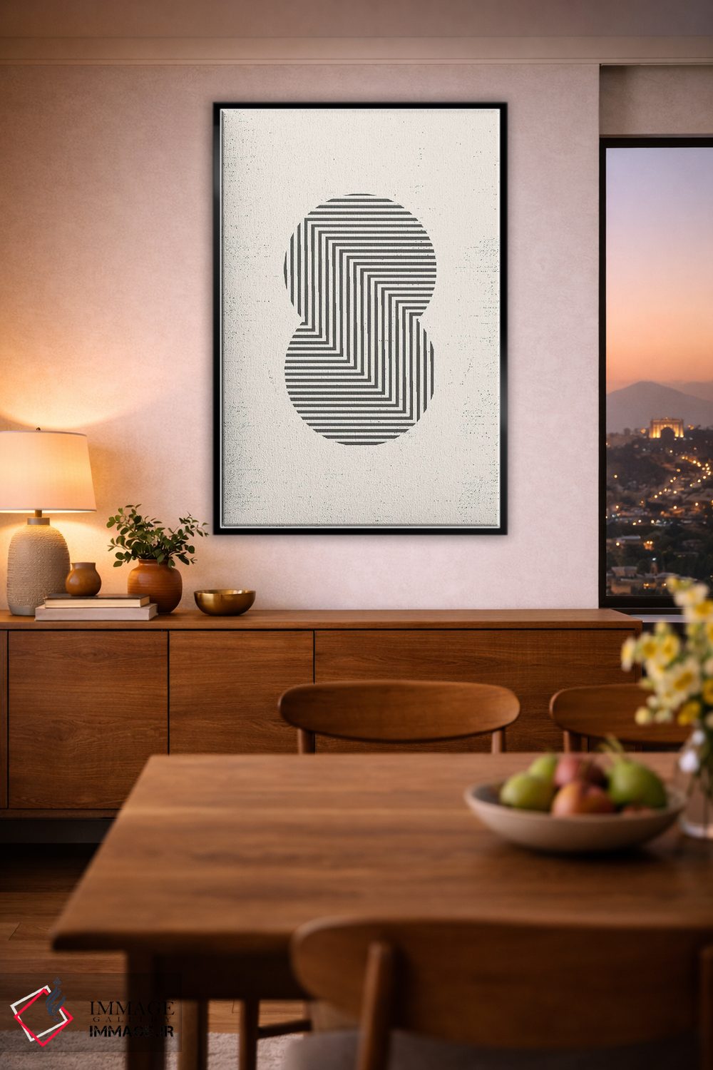 تابلو مینیمال هندسه مدرن نیمه قرن II اثر نوردیک پرینت استودیو - D3B