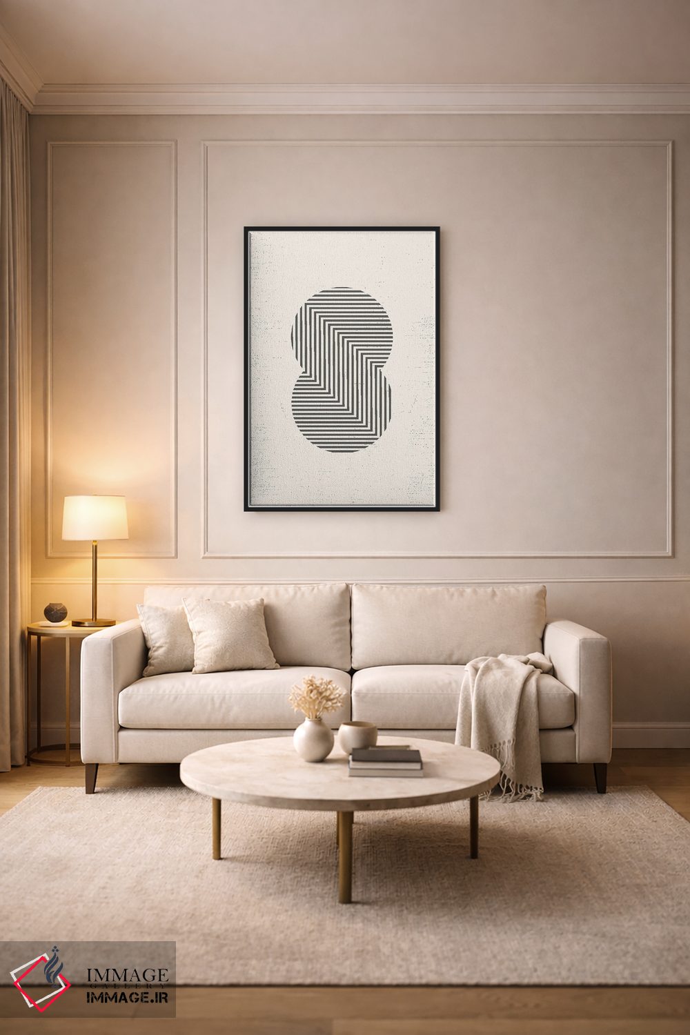 تابلو مینیمال هندسه مدرن نیمه قرن II اثر نوردیک پرینت استودیو - D4B