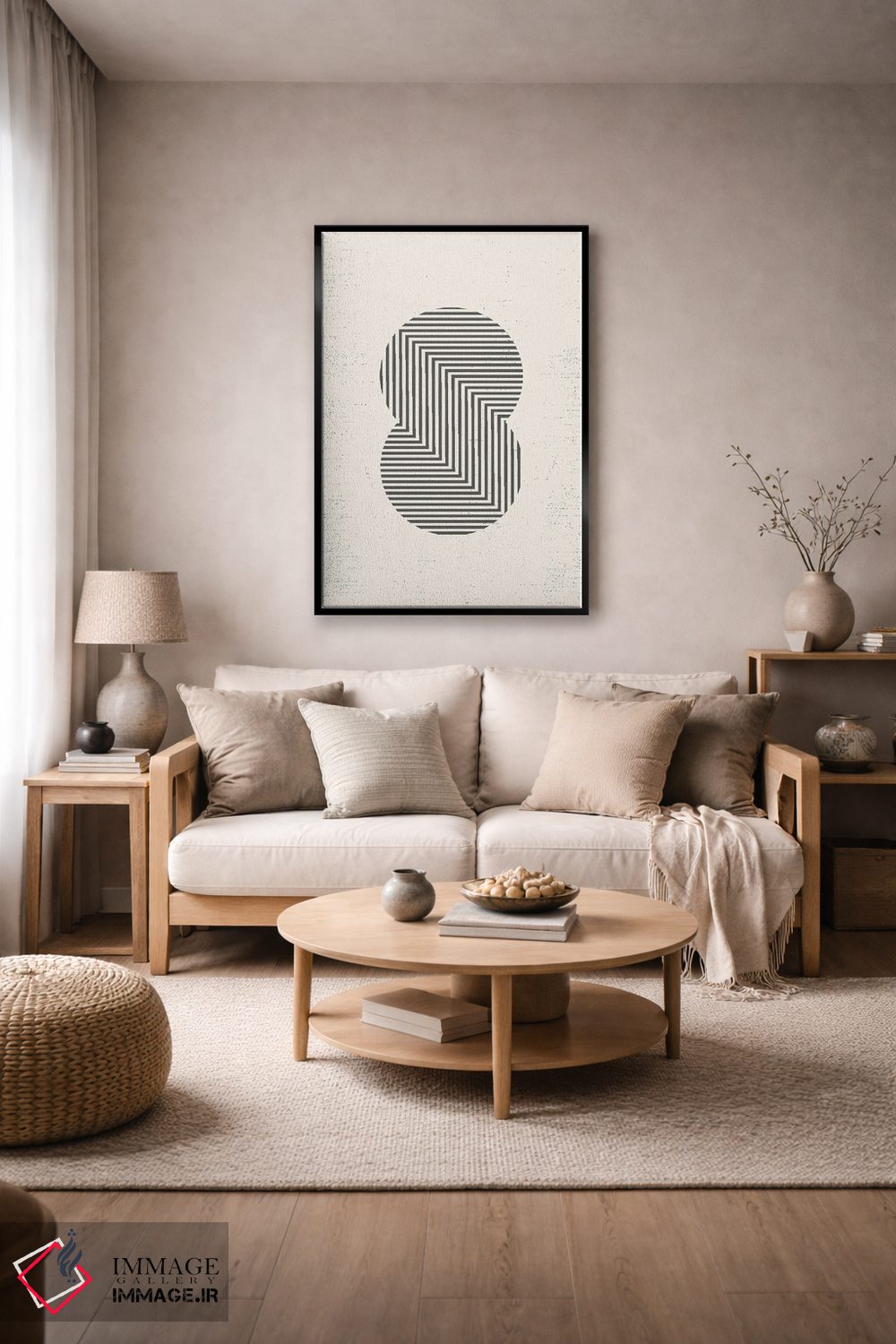 تابلو مینیمال هندسه مدرن نیمه قرن II اثر نوردیک پرینت استودیو - D5B