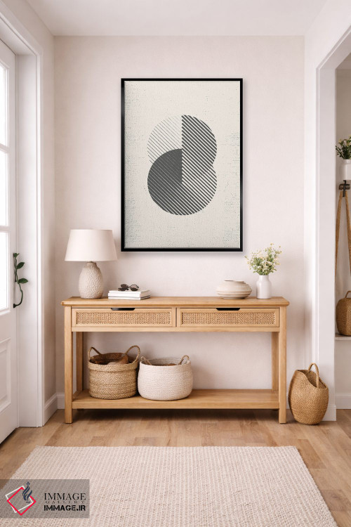 تابلو مینیمال هندسه مدرن نیمه قرن I اثر نوردیک پرینت استودیو - D6B