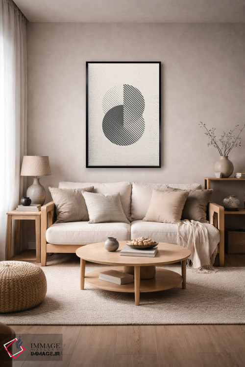 تابلو مینیمال هندسه مدرن نیمه قرن I اثر نوردیک پرینت استودیو - D4B