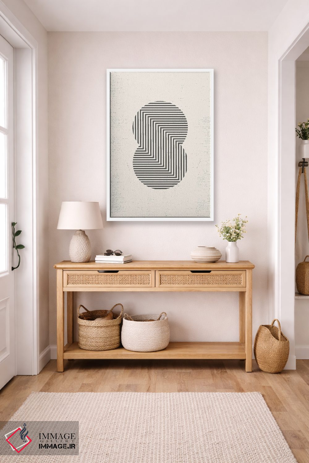 تابلو مینیمال هندسه مدرن نیمه قرن II اثر نوردیک پرینت استودیو - D6W