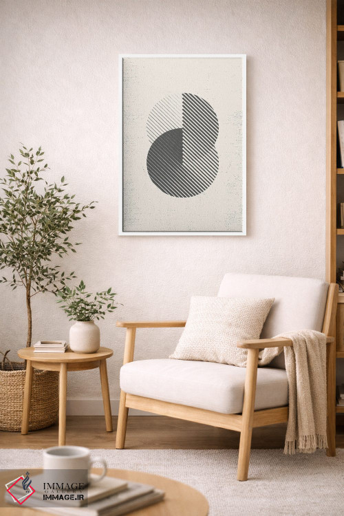 تابلو مینیمال هندسه مدرن نیمه قرن I اثر نوردیک پرینت استودیو - D5W