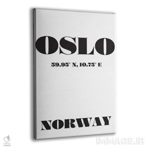 تابلو مدرن مختصات اسلو نروژ اثر نوردیک پرینت استودیو - نمای پرسپکتیو محصول