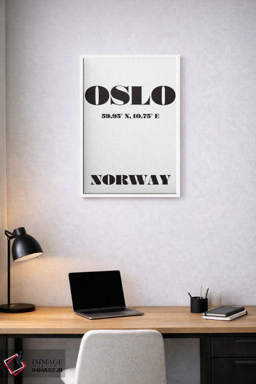 تابلو مدرن مختصات اسلو نروژ اثر نوردیک پرینت استودیو - D1W
