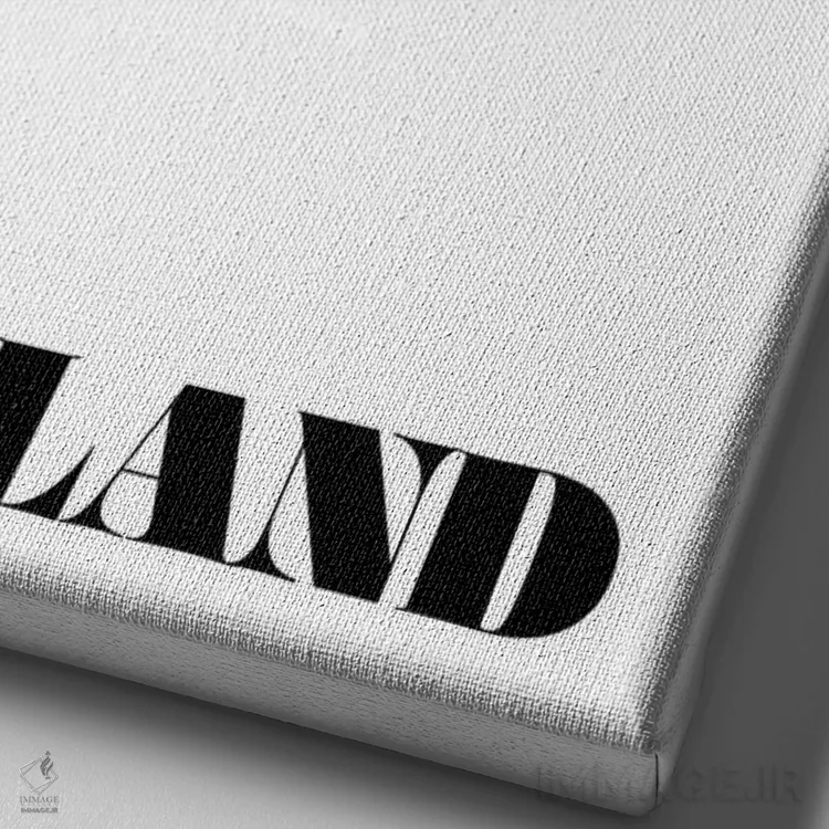 تابلو مدرن مختصات ریکیاویک ایسلند اثر نوردیک پرینت استودیو - نمای نزدیک بافت بوم