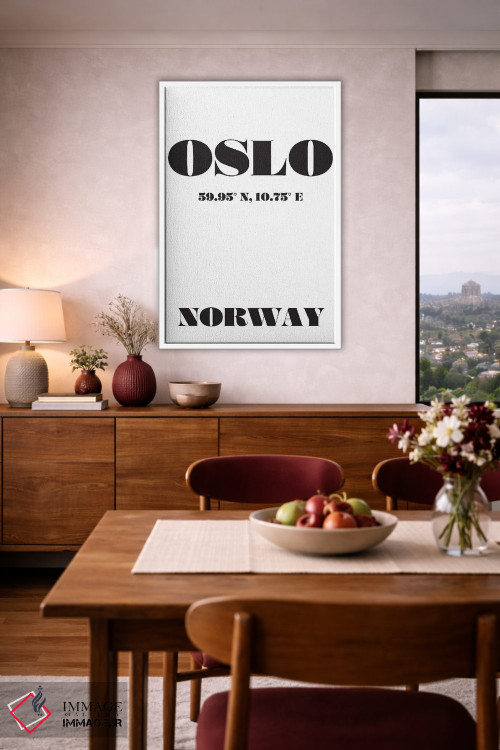 تابلو مدرن مختصات اسلو نروژ اثر نوردیک پرینت استودیو - D3W