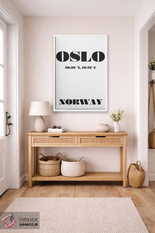 تابلو مدرن مختصات اسلو نروژ اثر نوردیک پرینت استودیو - D4W