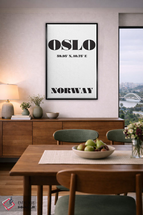 تابلو مدرن مختصات اسلو نروژ اثر نوردیک پرینت استودیو - D6B