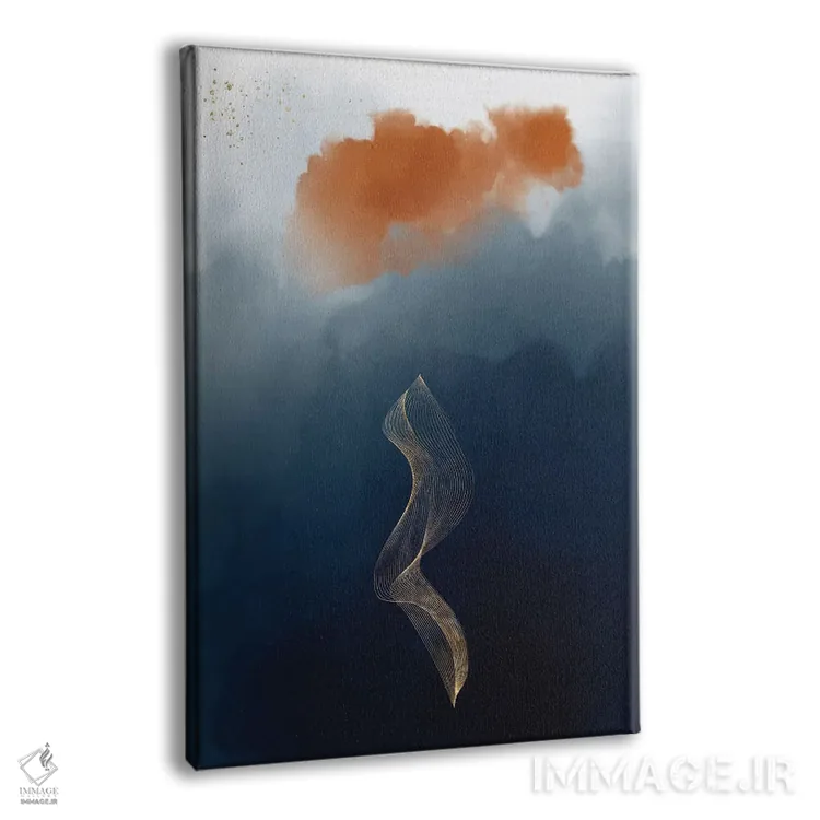 تابلو انتزاعی مطالعه فانتزی آبرنگی ۲ اثر نوردیک پرینت استودیو - نمای پرسپکتیو محصول