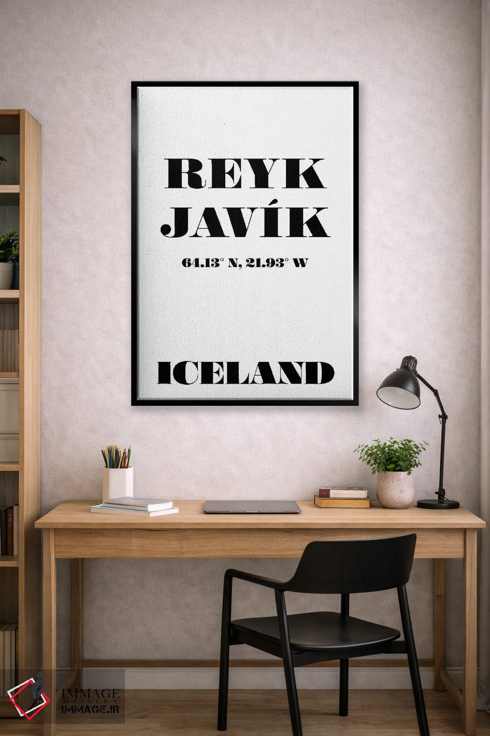 تابلو مدرن مختصات ریکیاویک ایسلند اثر نوردیک پرینت استودیو - D3B