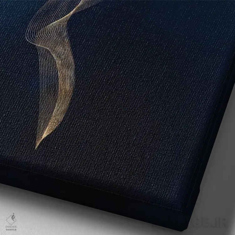 تابلو انتزاعی مطالعه فانتزی آبرنگی ۲ اثر نوردیک پرینت استودیو - نمای نزدیک بافت بوم