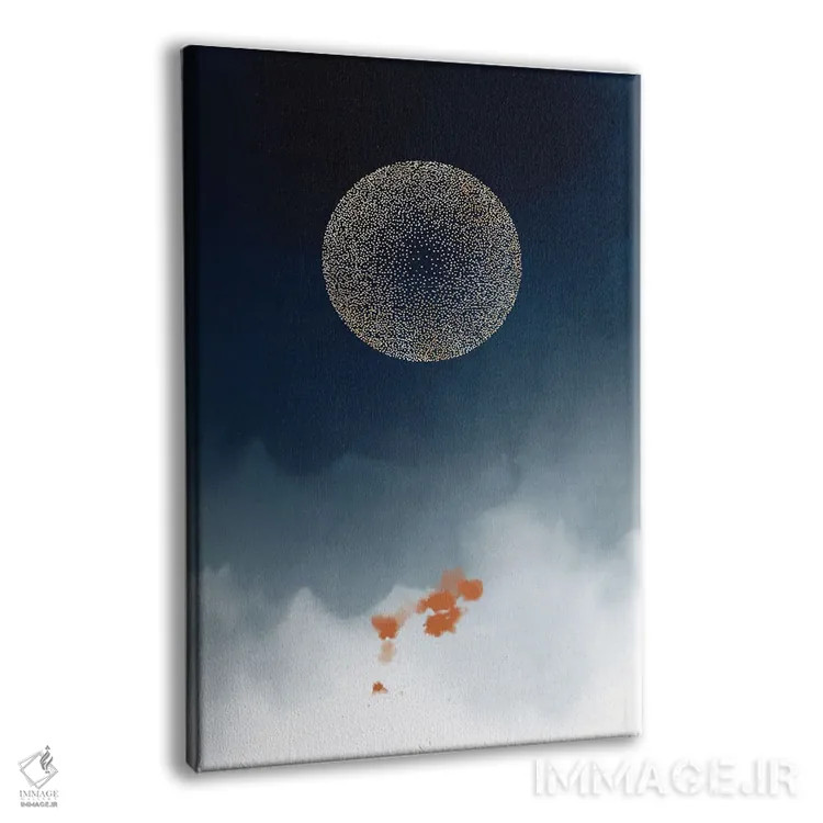 تابلو انتزاعی مطالعه فانتزی آبرنگی ۱ اثر نوردیک پرینت استودیو - نمای پرسپکتیو محصول