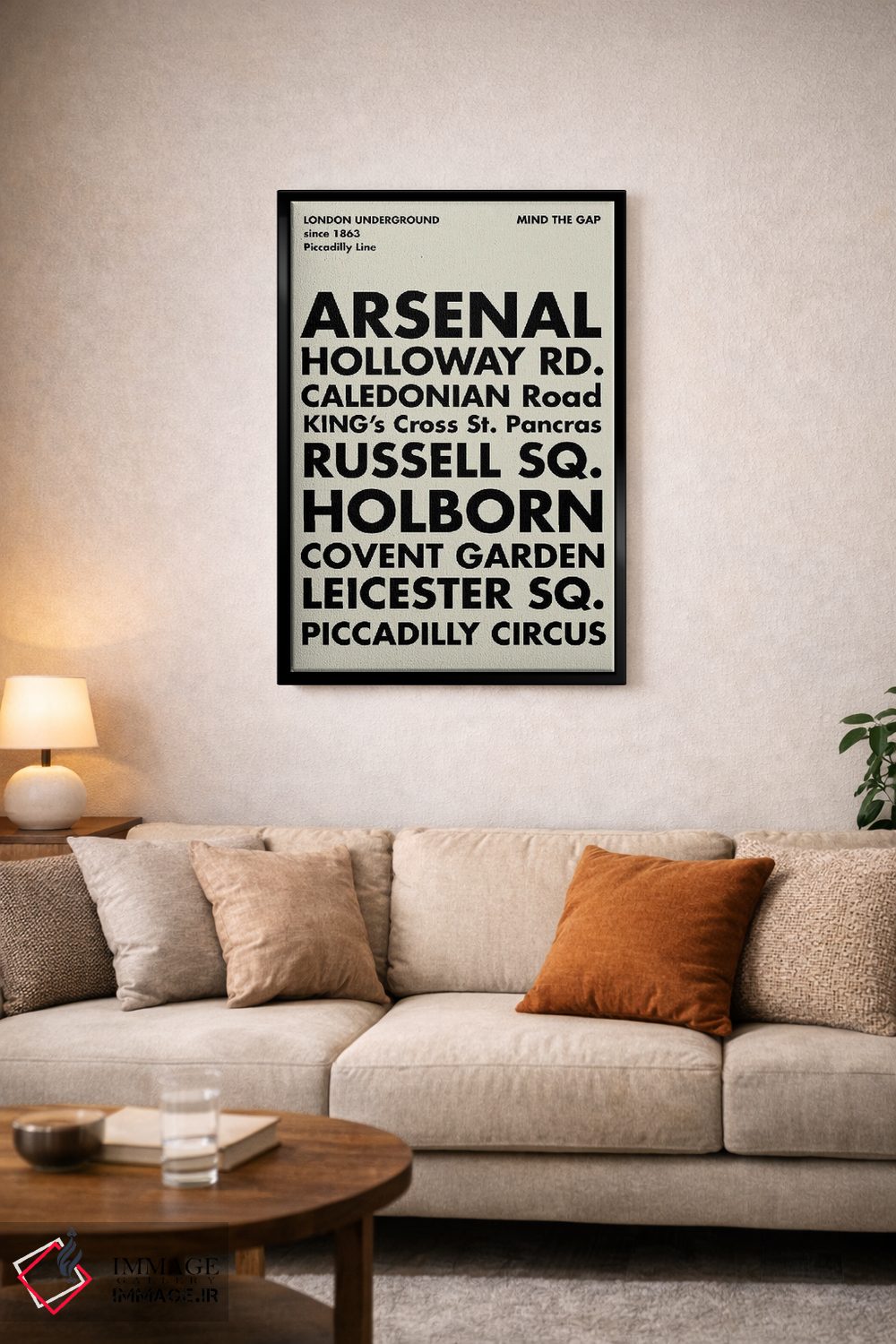 تابلو مدرن خط پیکدیلی متروی لندن اثر نوردیک پرینت استودیو - D3B