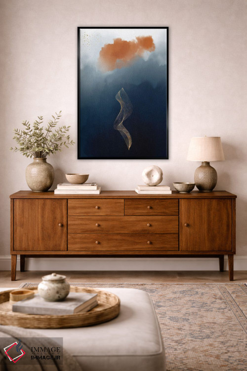 تابلو انتزاعی مطالعه فانتزی آبرنگی ۲ اثر نوردیک پرینت استودیو - D3B