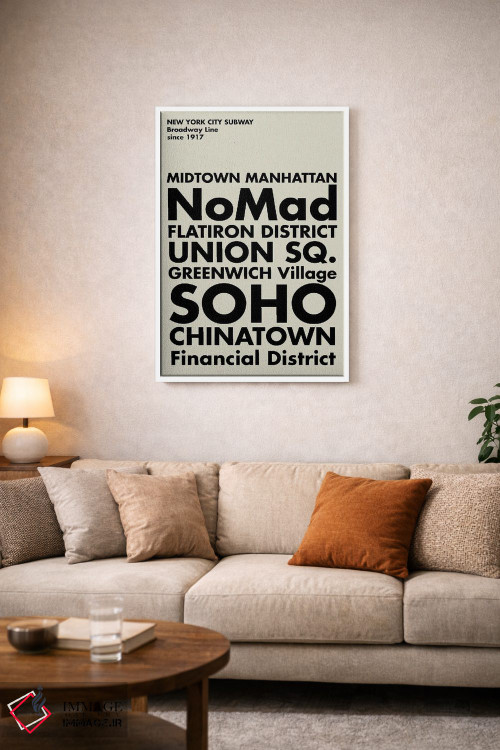 تابلو مدرنی ایستگاه های متروی نیویورک اثر نوردیک پرینت استودیو - D3W