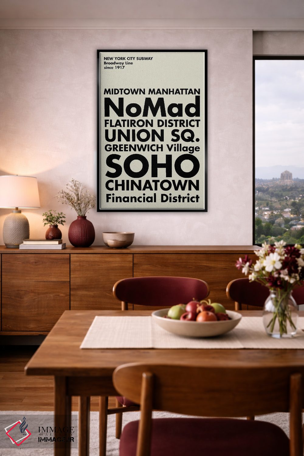 تابلو مدرنی ایستگاه های متروی نیویورک اثر نوردیک پرینت استودیو - D4B