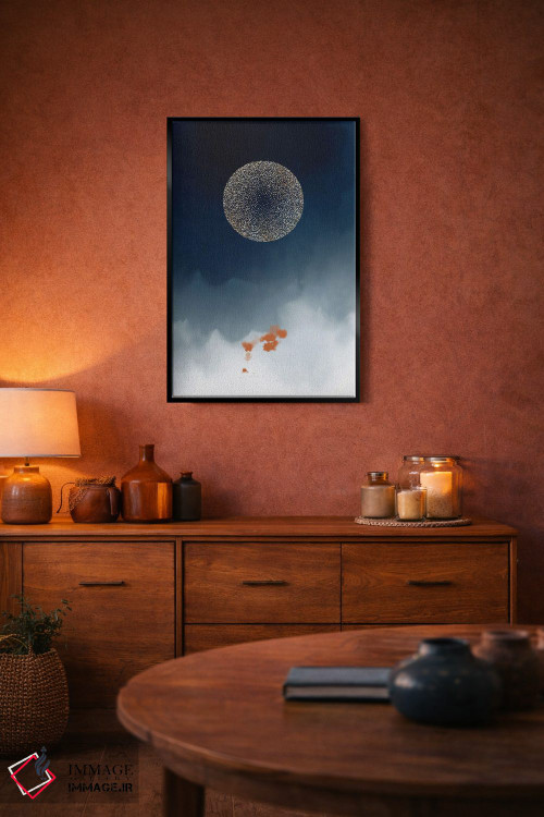 تابلو انتزاعی مطالعه فانتزی آبرنگی ۱ اثر نوردیک پرینت استودیو - D5B