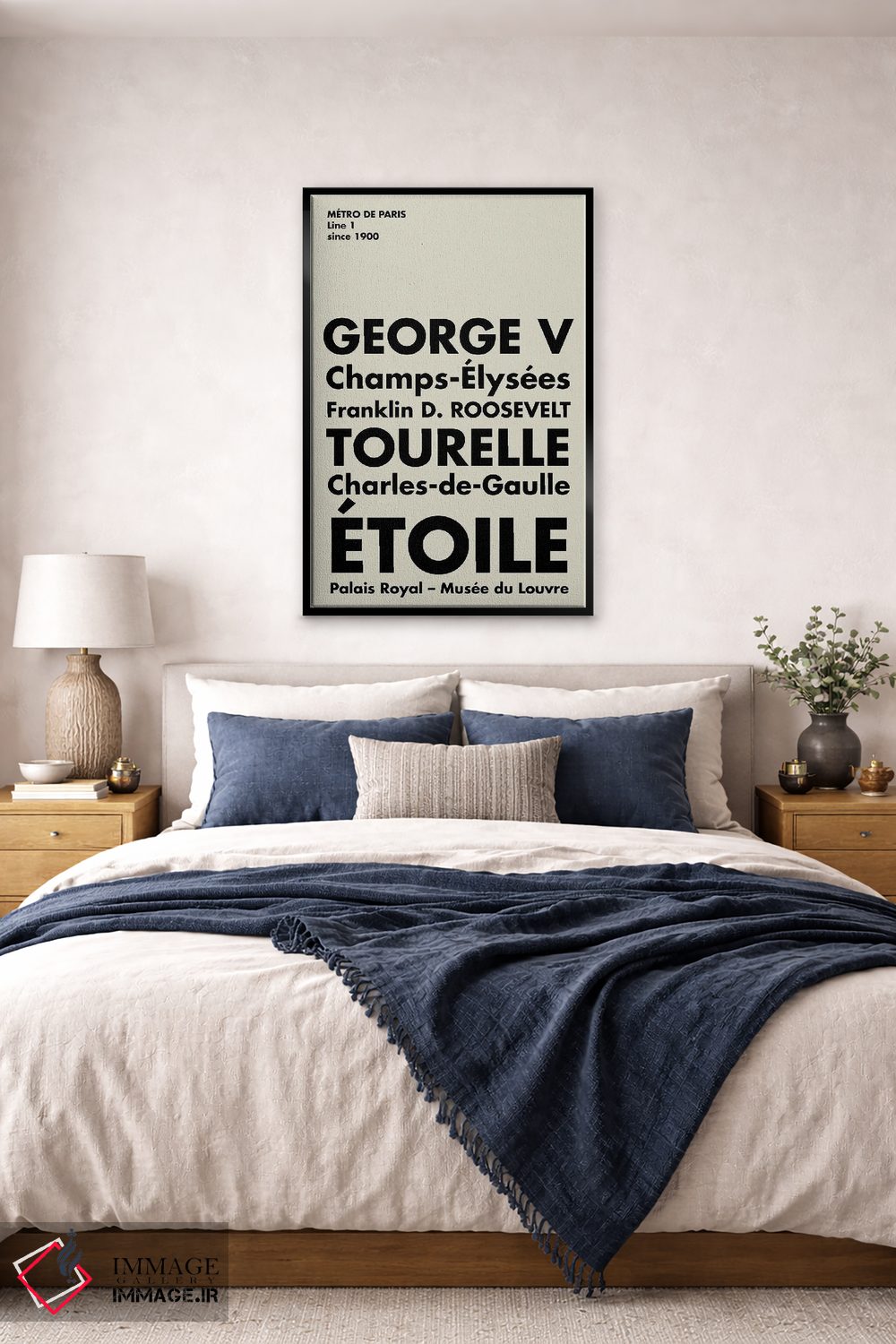 تابلو مدرنی ایستگاه های متروی پاریس اثر نوردیک پرینت استودیو - D6B