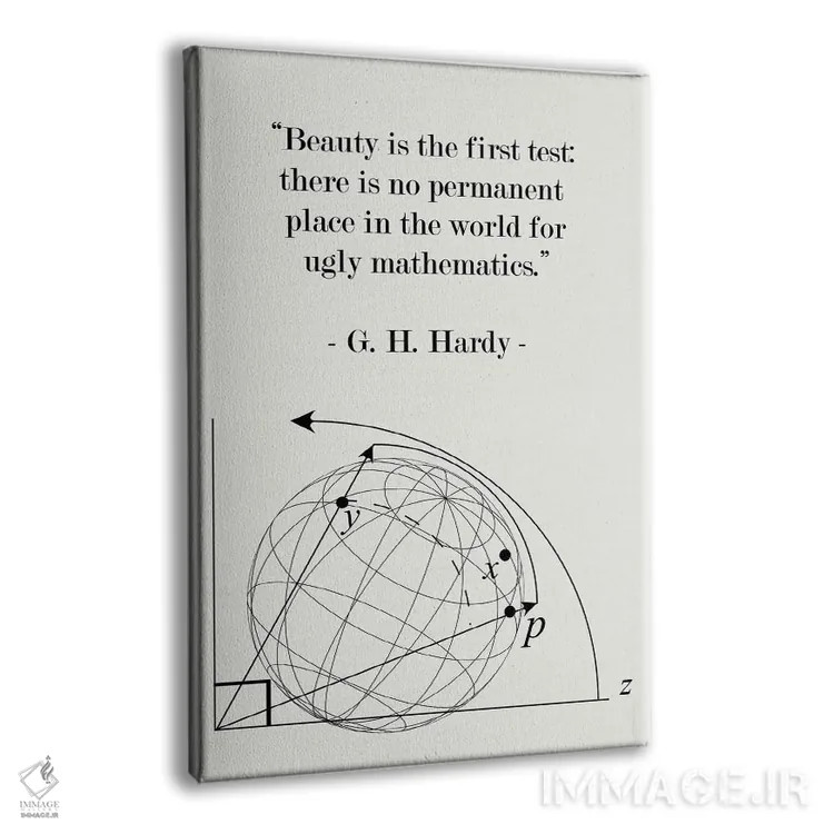 تابلو مدرن نقل قول ریاضیاتی جی. اچ. هاردی اثر نوردیک پرینت استودیو - نمای پرسپکتیو محصول