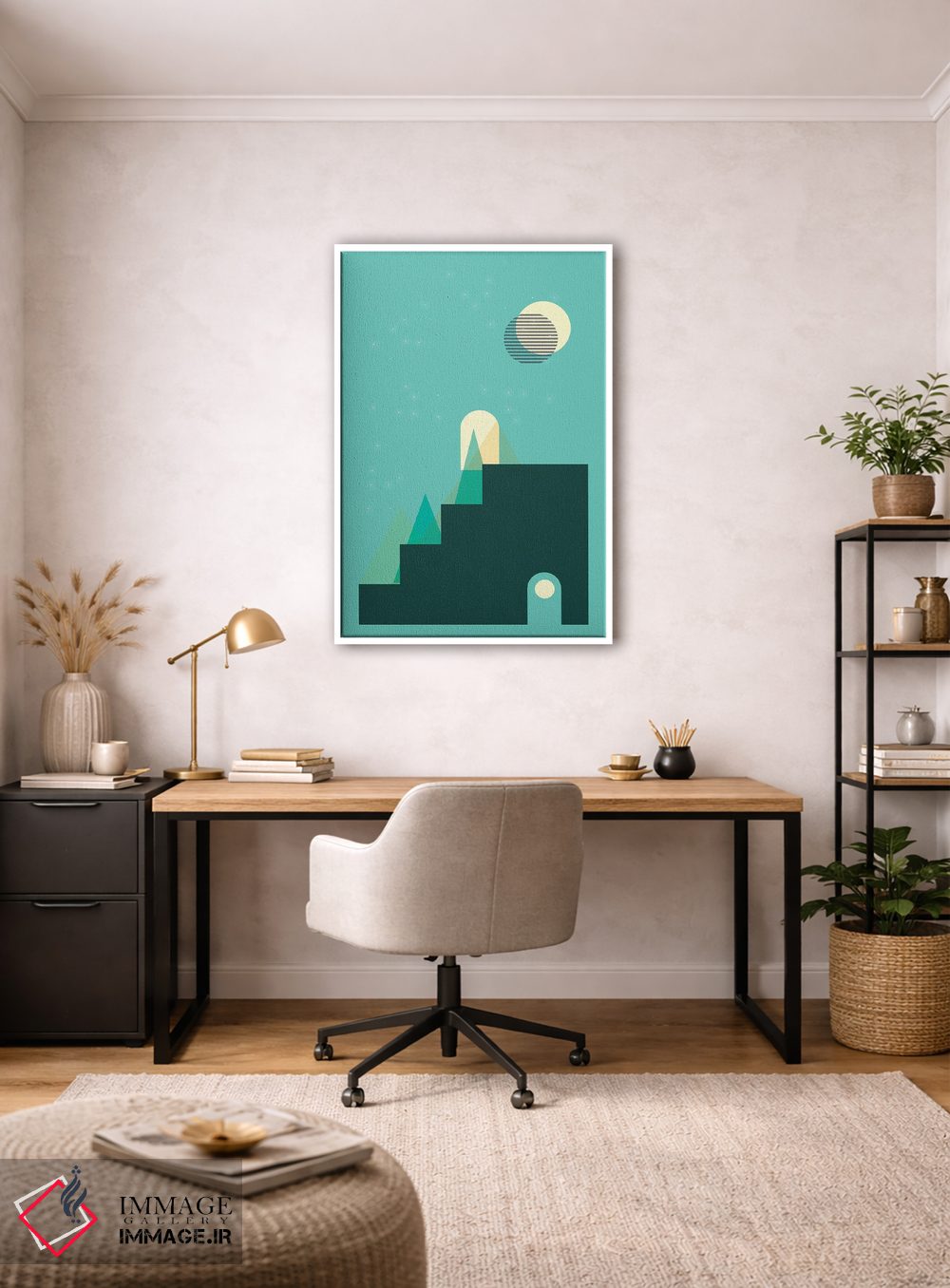 تابلو مینیمال در به سوی ماه اثر نوردیک پرینت استودیو - D2W
