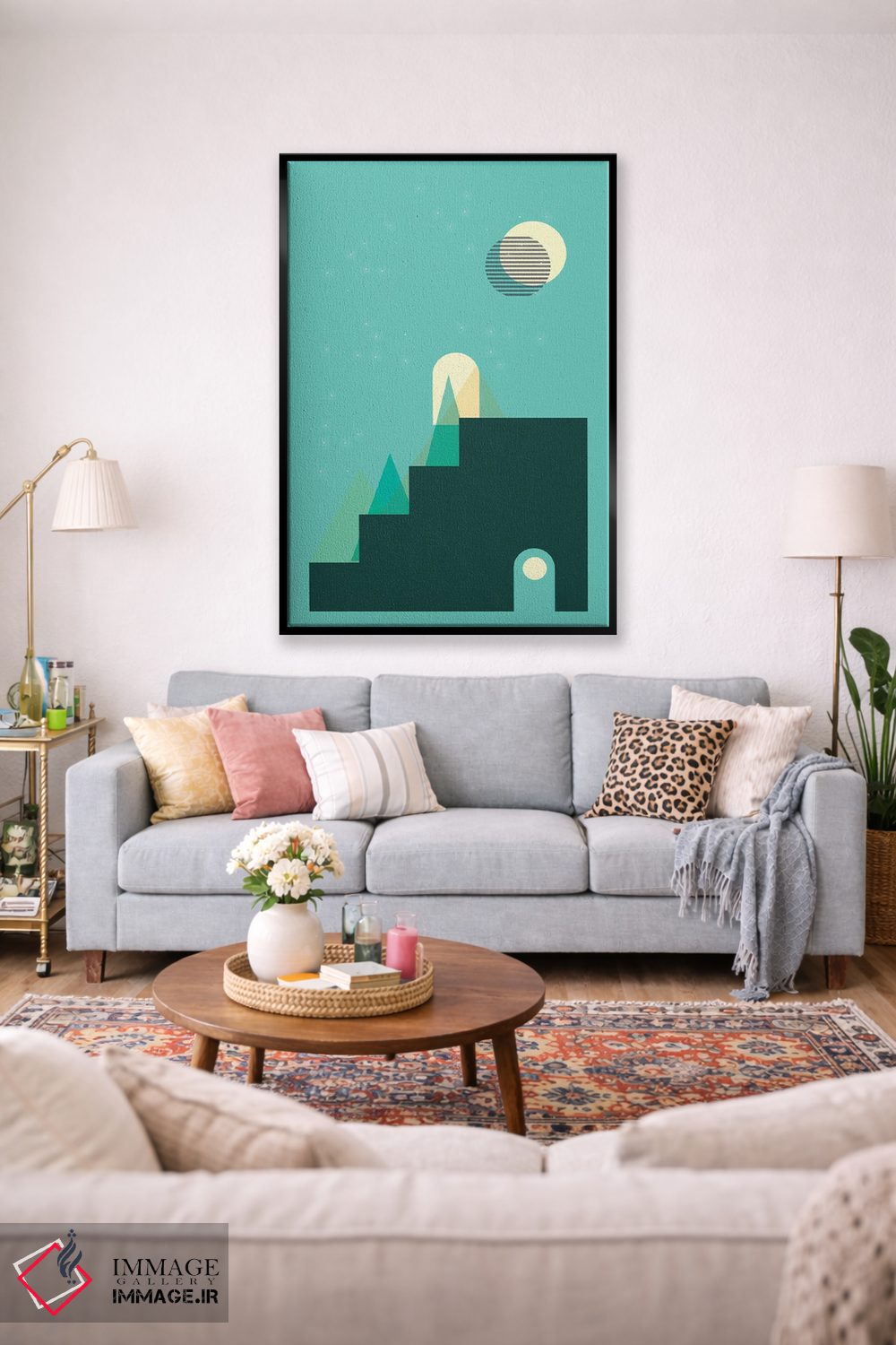 تابلو مینیمال در به سوی ماه اثر نوردیک پرینت استودیو - D1B
