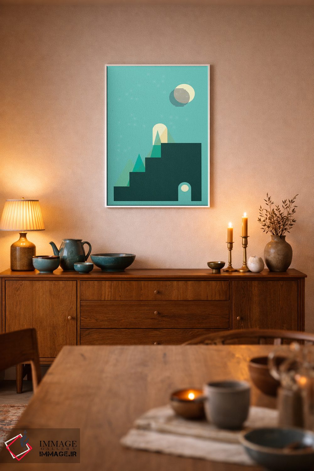 تابلو مینیمال در به سوی ماه اثر نوردیک پرینت استودیو - D4W