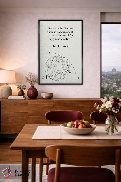تابلو مدرن نقل قول ریاضیاتی جی. اچ. هاردی اثر نوردیک پرینت استودیو - D5B