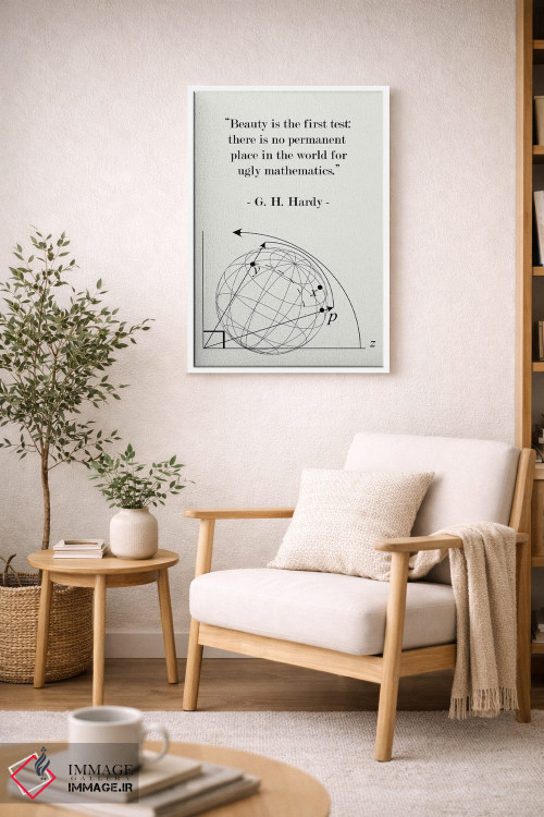 تابلو مدرن نقل قول ریاضیاتی جی. اچ. هاردی اثر نوردیک پرینت استودیو - D6W