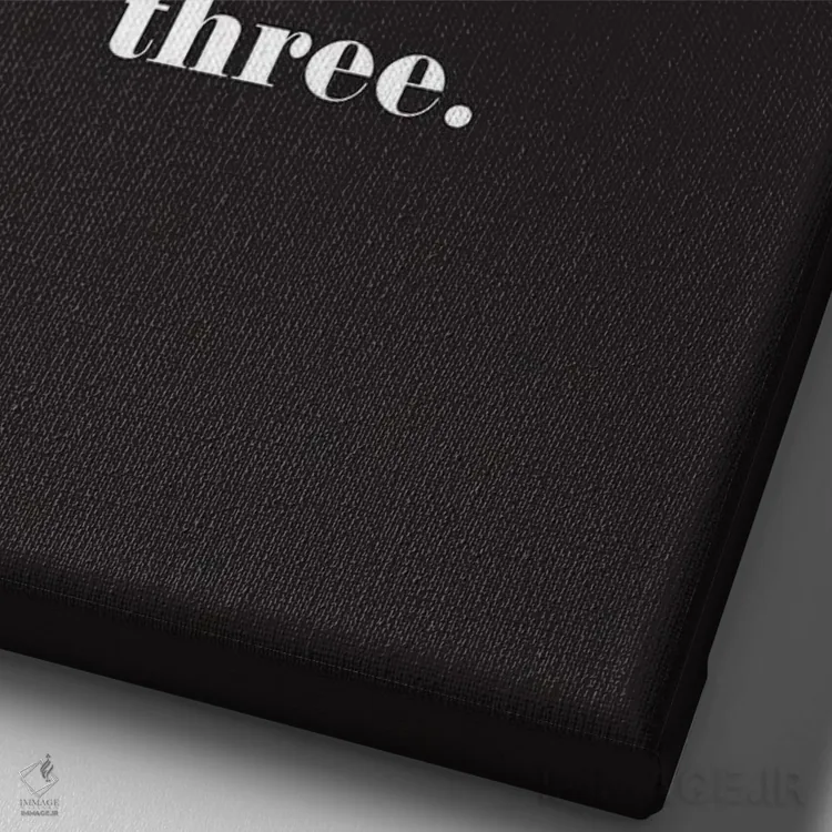 تابلو مینیمال شماره ۳ اثر نوردیک پرینت استودیو - نمای نزدیک بافت بوم