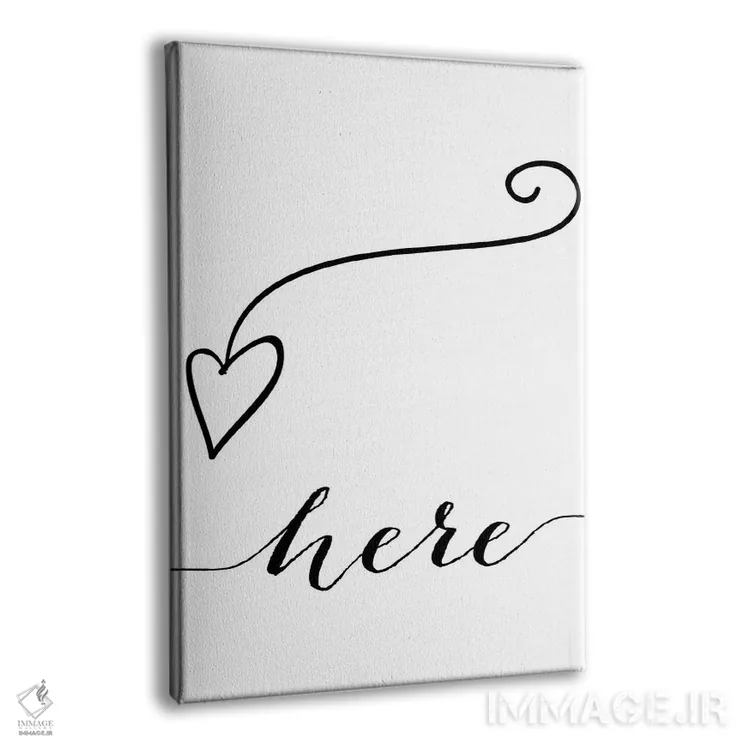 تابلو مدرن اینجا اثر نوردیک پرینت استودیو - نمای پرسپکتیو محصول