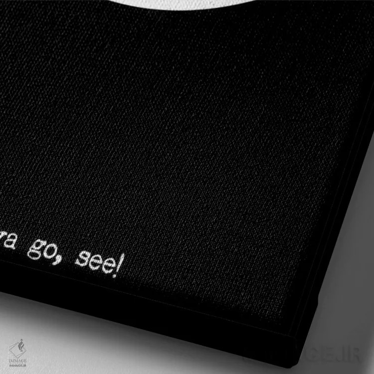 تابلو مدرن همیشه به جنبه روشن زندگی نگاه کن اثر نوردیک پرینت استودیو - نمای نزدیک بافت بوم