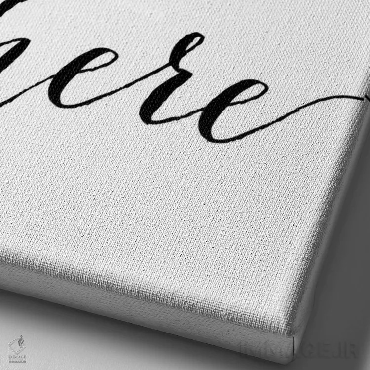 تابلو مدرن اینجا اثر نوردیک پرینت استودیو - نمای نزدیک بافت بوم