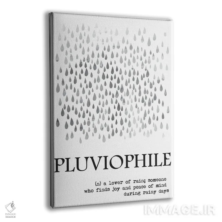 تابلو مینیمال تعریف عاشق باران اثر نوردیک پرینت استودیو - نمای پرسپکتیو محصول