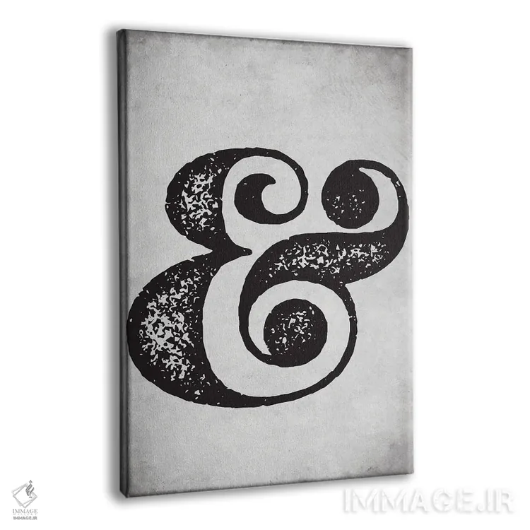 تابلو مینیمال نماد اند به سبک قدیمی اثر نوردیک پرینت استودیو - نمای پرسپکتیو محصول