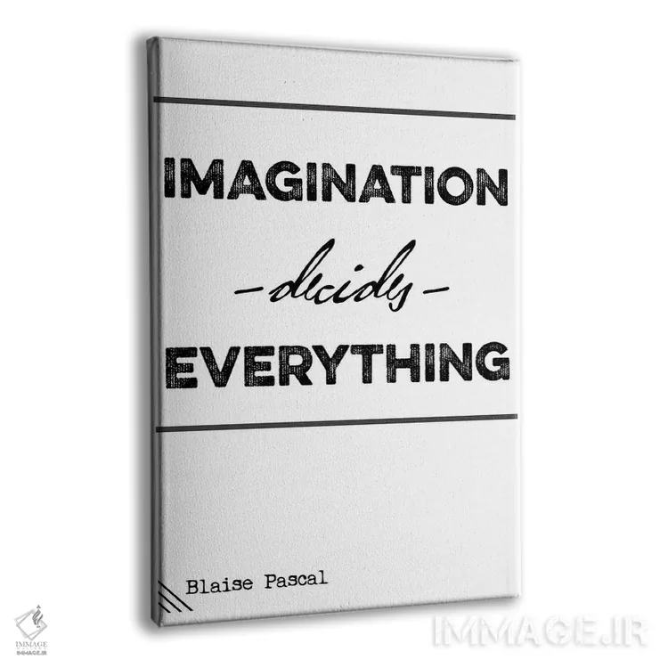 تابلو مدرن تخیل همه چیز را تعیین می کند اثر نوردیک پرینت استودیو - نمای پرسپکتیو محصول
