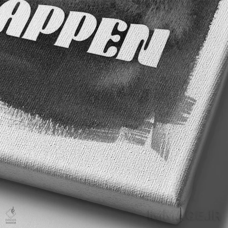 تابلو مینیمال انجامش بده اثر نوردیک پرینت استودیو - نمای نزدیک بافت بوم