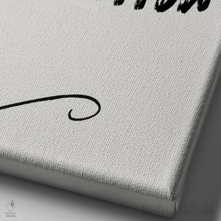 تابلو مدرن امروز را چنان زندگی کن که گویی فردایی نیست اثر نوردیک پرینت استودیو - نمای نزدیک بافت بوم