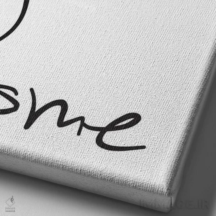 تابلو مدرن خانه کوچک و دوست داشتنی اثر نوردیک پرینت استودیو - نمای نزدیک بافت بوم