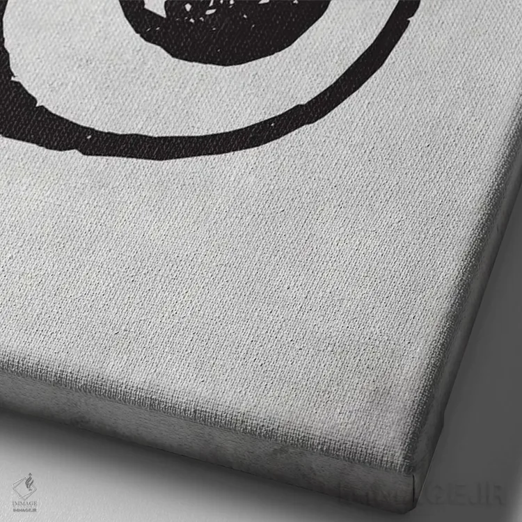 تابلو مینیمال نماد اند به سبک قدیمی اثر نوردیک پرینت استودیو - نمای نزدیک بافت بوم