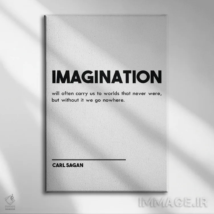 تابلو مدرن تخیل اثر نوردیک پرینت استودیو - نمای روبهرو روی دیوار