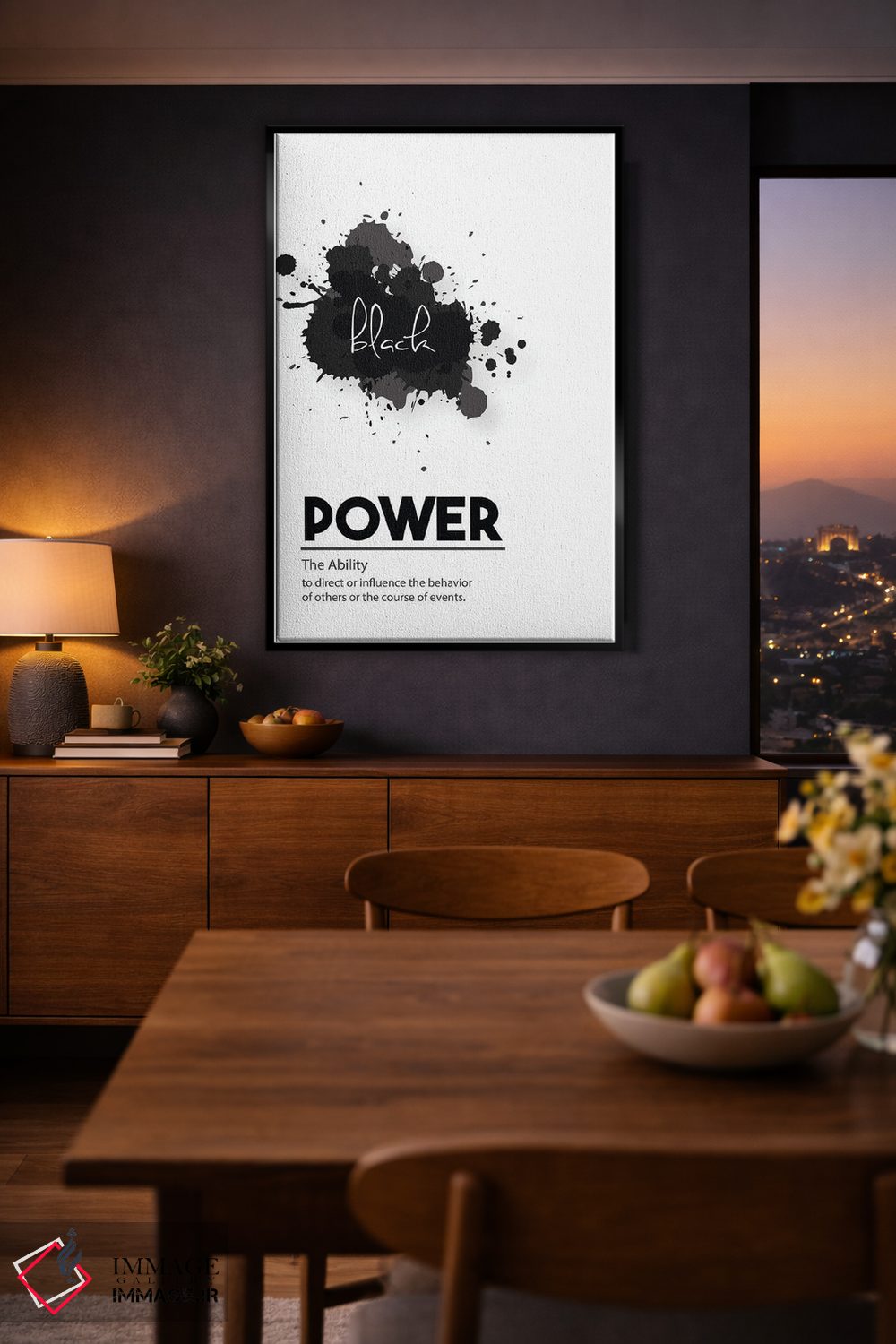 تابلو مینیمال تعریف قدرت اثر نوردیک پرینت استودیو - D2B