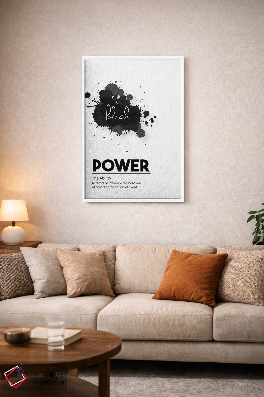 تابلو مینیمال تعریف قدرت اثر نوردیک پرینت استودیو - D3W