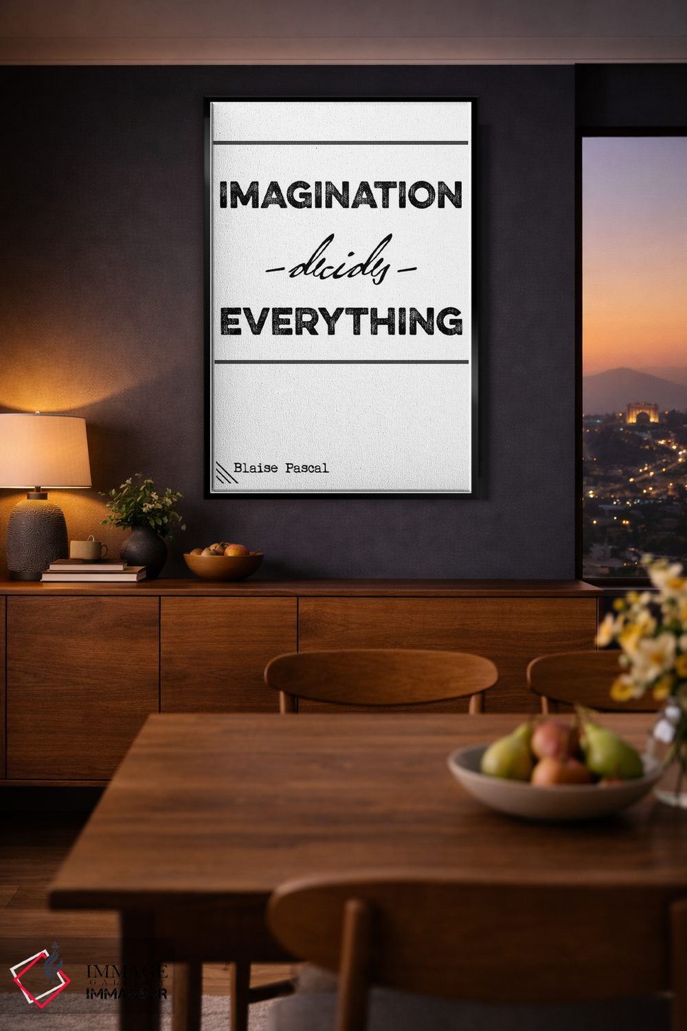 تابلو مدرن تخیل همه چیز را تعیین می کند اثر نوردیک پرینت استودیو - D2B